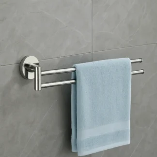 Dubbele Handdoekhouder – Chroom – Aloa Collectie