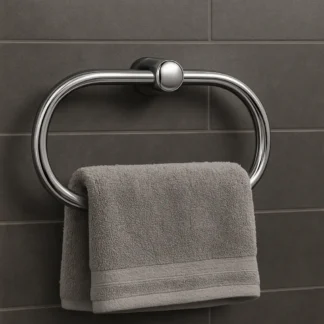 Metaline Handdoekring – Groot Model Chroom