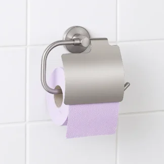 Toiletrolhouder met Deksel – Glanzend Chroom